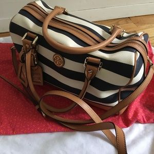 Tory Burch Kerrington Stripe Satchel